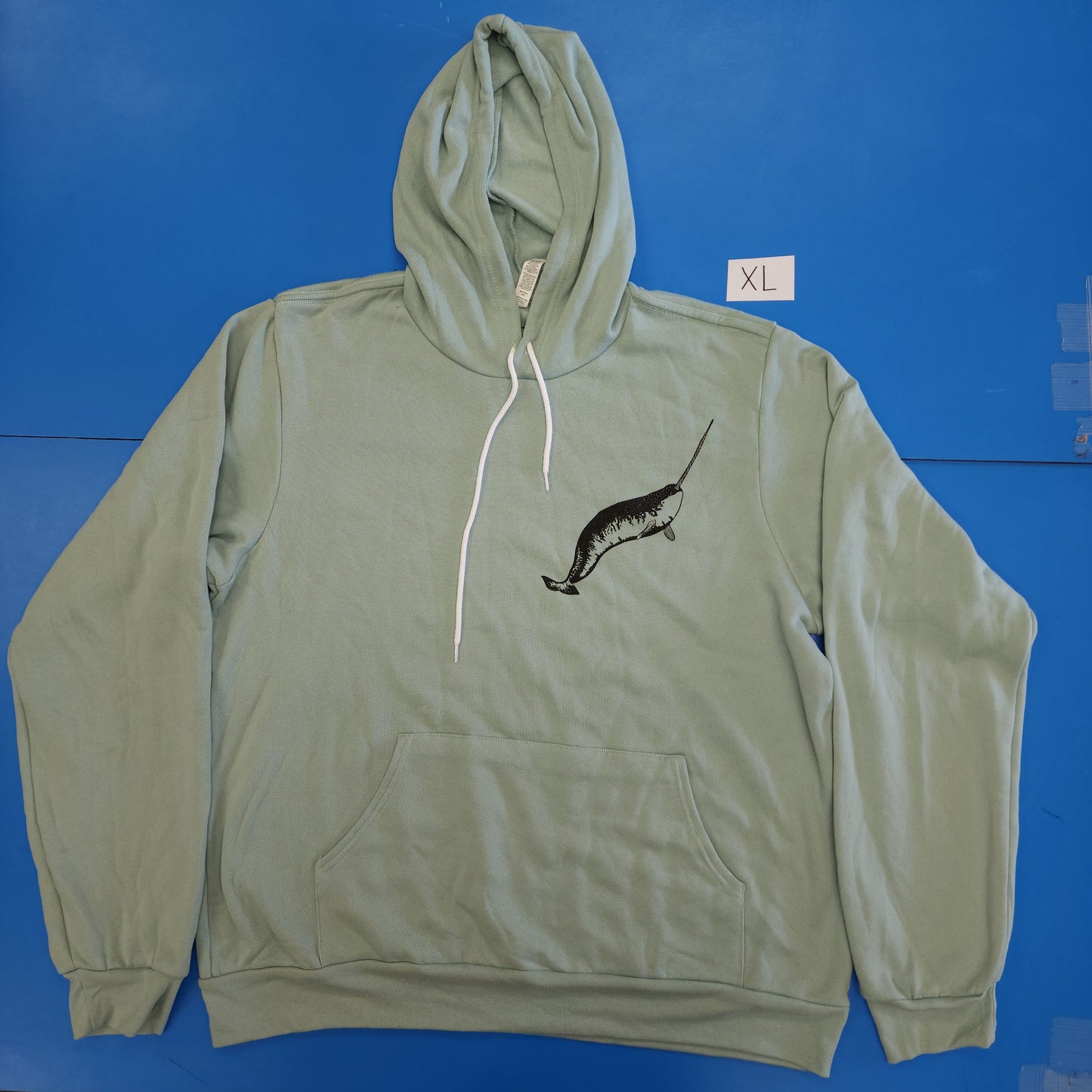 Blemished - Narwhal Pullover Hoodie - Dusty Blue