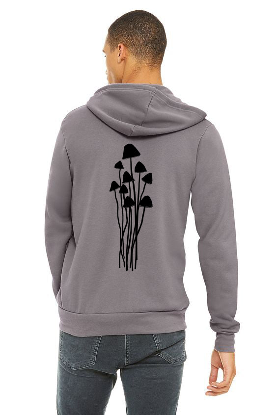 Mushroom Caps Ultra Soft Zip up Hoodie - Unisex Storm