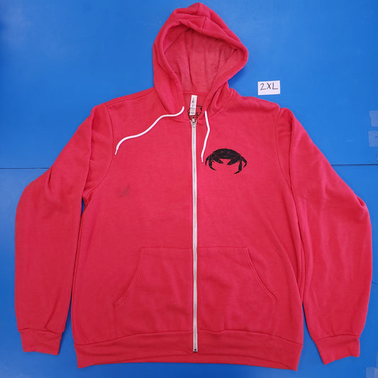 Blemished - Crabby Beach Zip-Up Hoodie Heather Red