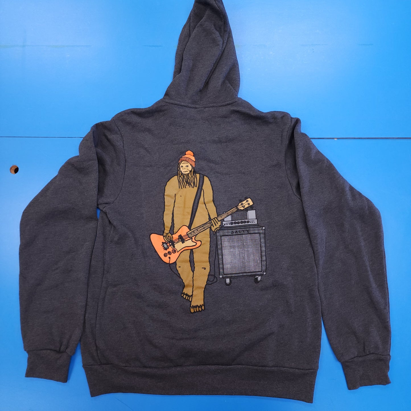 Blemished - Mr Big On Bass Ultra Soft Zip Up Hoodie - Unisex Dark Grey Heather