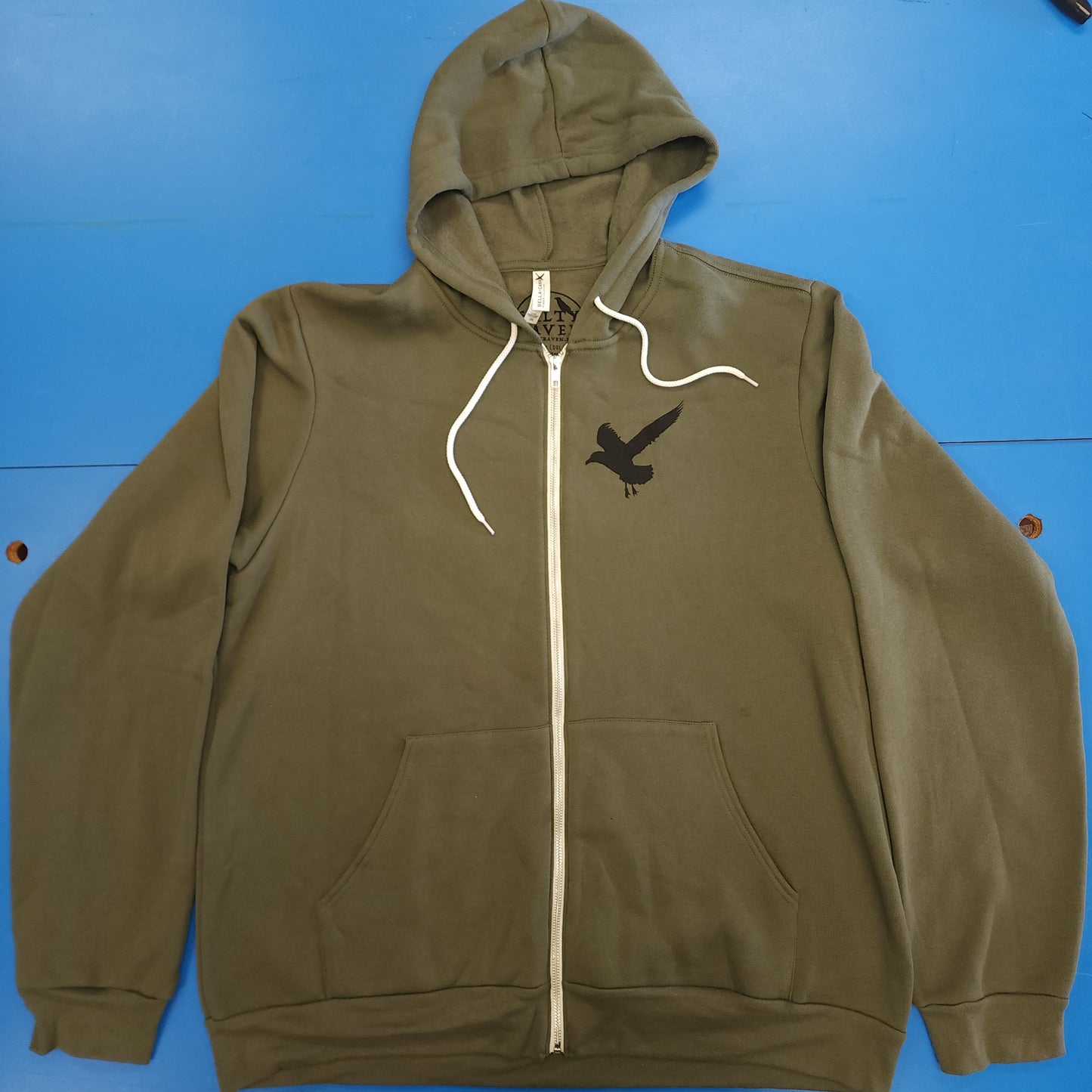 Blemished - Twin Rocks Zip-Up Hoodie - Military Green