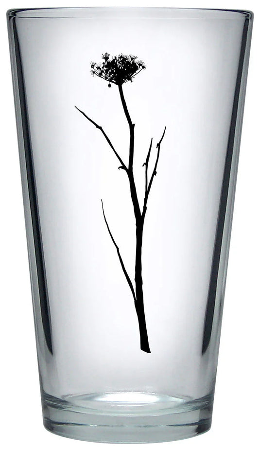 Black Botanica Pint Glasses - Botanical Series