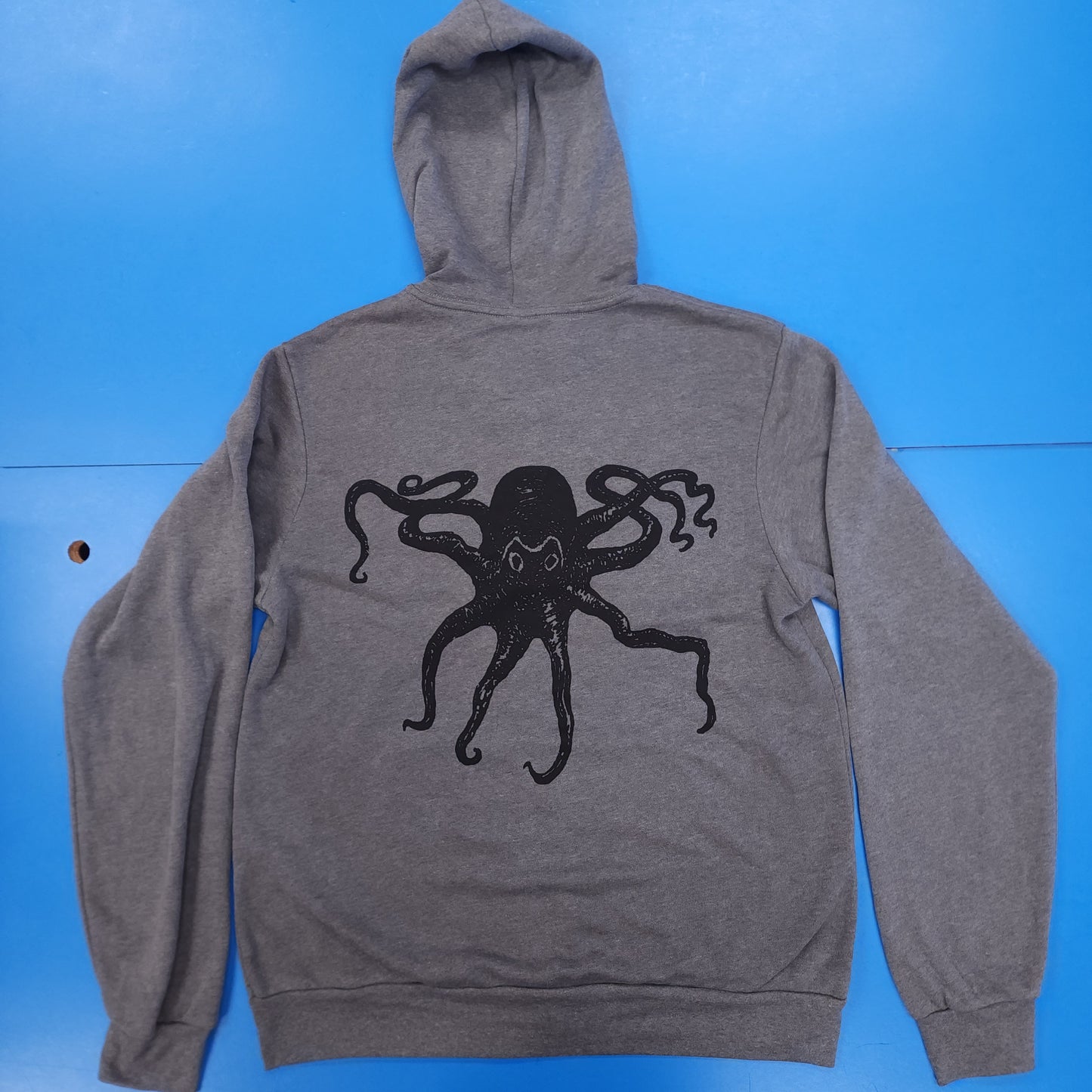 Blemished - Octopus Kraken Zip-Up Hoodie - Dark Heather