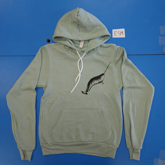 Blemished - Narwhal Pullover Hoodie - Dusty Blue