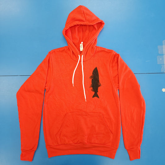 Blemished - Salmon Fish Pullover Hoodie - Poppy