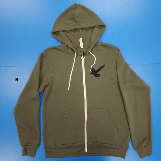 Blemished - Twin Rocks Zip-Up Hoodie - Military Green