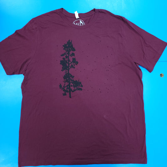 Blemished - Pine Tree Flock Unisex T-Shirt - Maroon