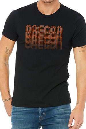 Oregon Fade T-Shirt - Unisex Black