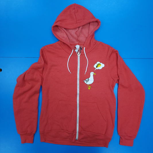 Blemished -Octo's Tacos Zip-Up Hoodie Heather Red