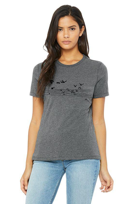 Seagull Beach T-Shirt - Women'sn Deep Heather