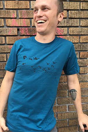 Seagull Beach T-Shirt - Unisex Deep Teal