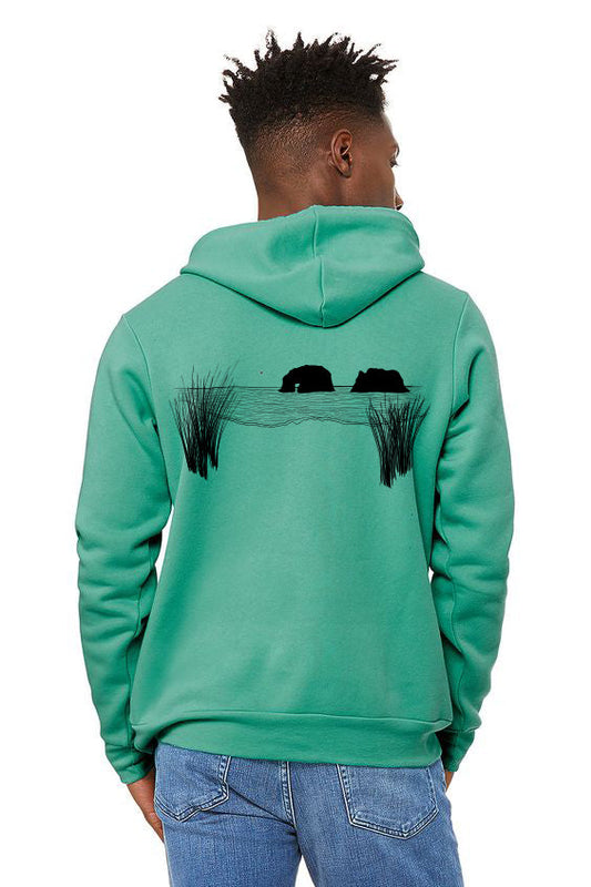 Twin Rocks Sponge Fleece Pull Over Hoodie - Unisex Teal