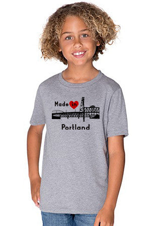 Made In Portland T-Shirt - Youth Dark Heather