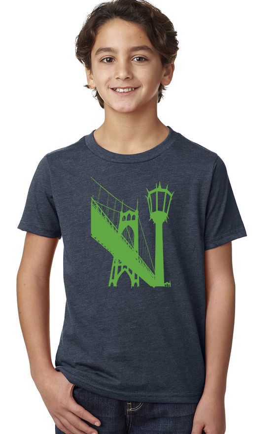 St Johns Bridge T-Shirt - Youth Navy